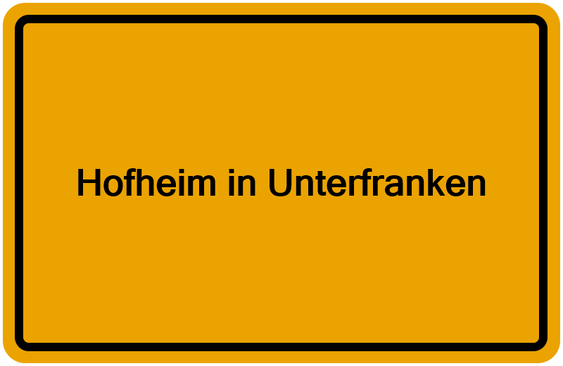 Handelsregisterauszug Hofheim in Unterfranken